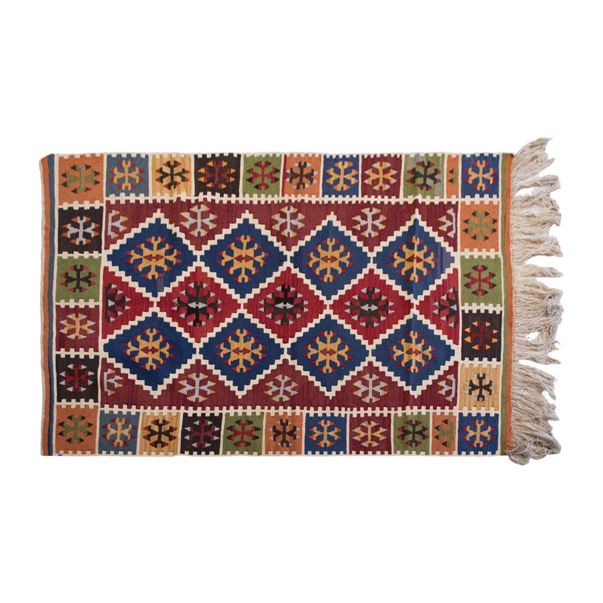 Vintage Turkish Rug, 3.10 x 6.2 ft, 117 x 188 cm