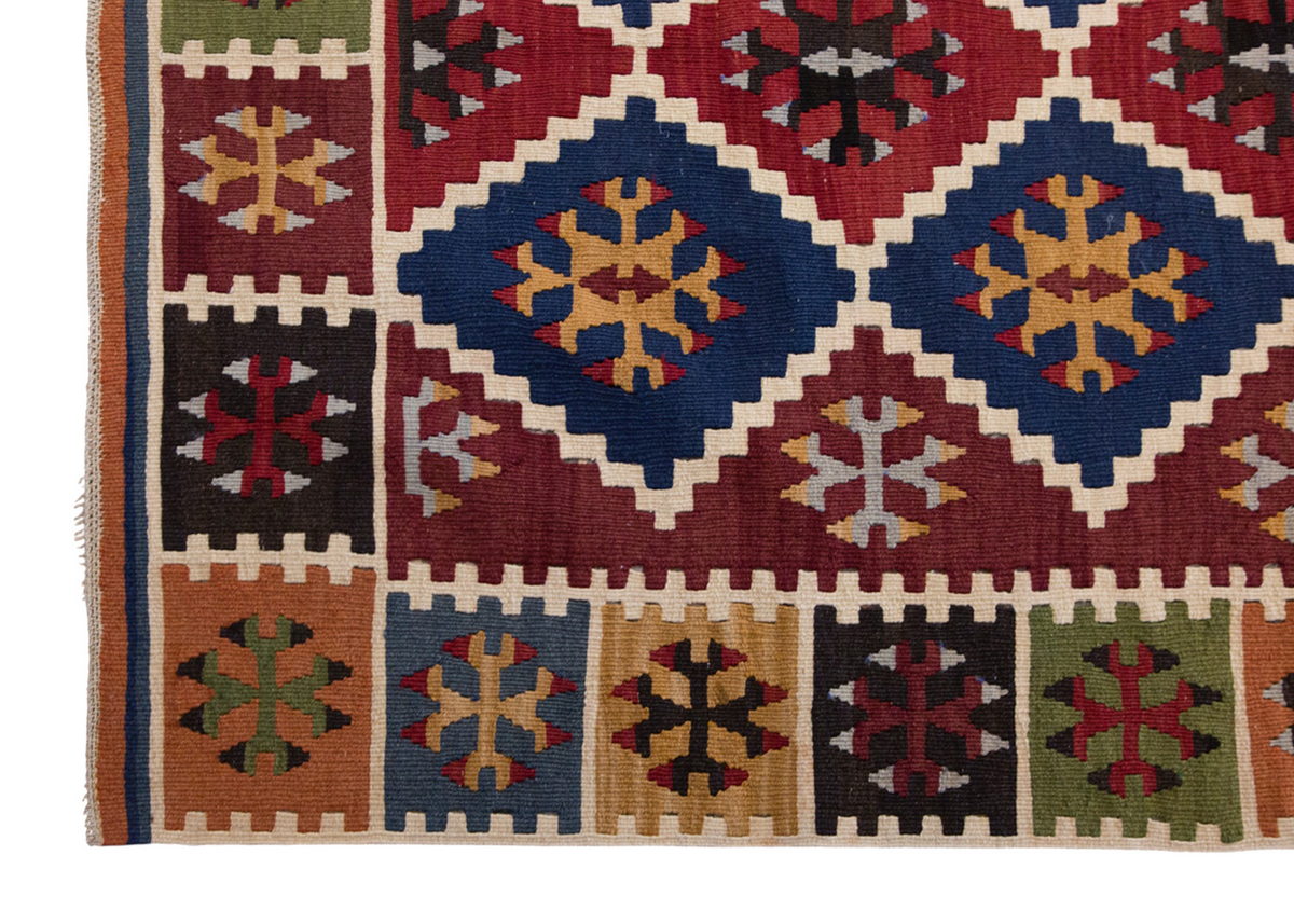 Vintage Turkish Rug, 3.10 x 6.2 ft, 117 x 188 cm