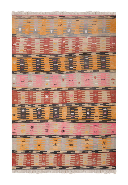 Vintage Turkish Rug, 3.10 x 6.2 ft, 117 x 190 cm