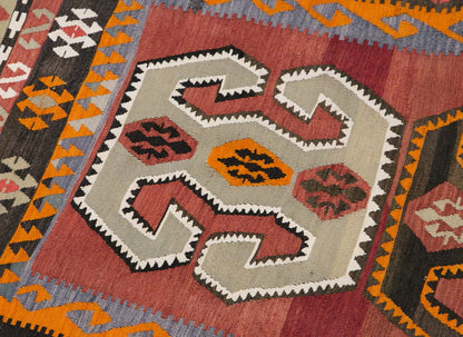 Vintage Turkish Rug, 3.10 x 7.3 ft, 117 x 222 cm