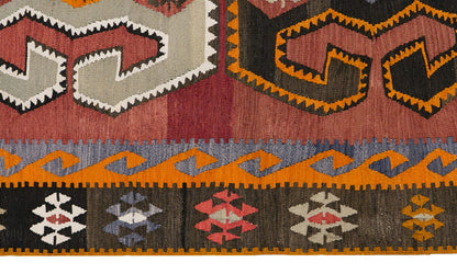 Vintage Turkish Rug, 3.10 x 7.3 ft, 117 x 222 cm