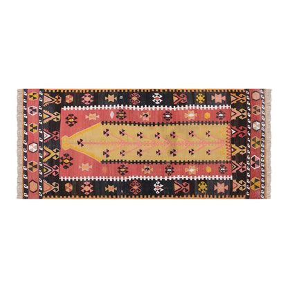 Vintage Turkish Rug, 3.10 x 8.1 ft, 117 x 248 cm