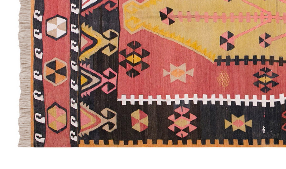 Vintage Turkish Rug, 3.10 x 8.1 ft, 117 x 248 cm