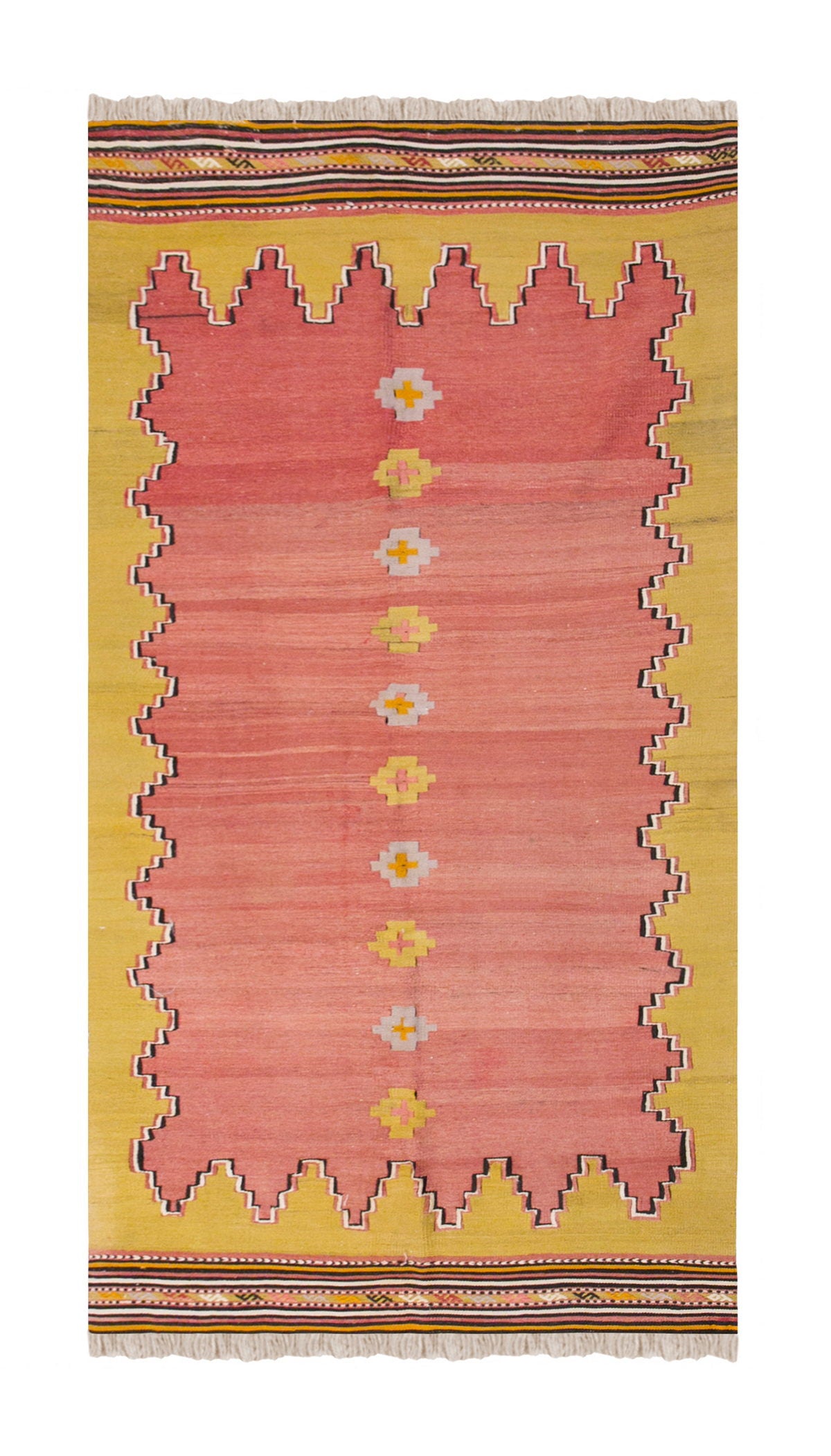 Vintage Turkish Rug, 3.10 x 8.4 ft, 118 x 255 cm