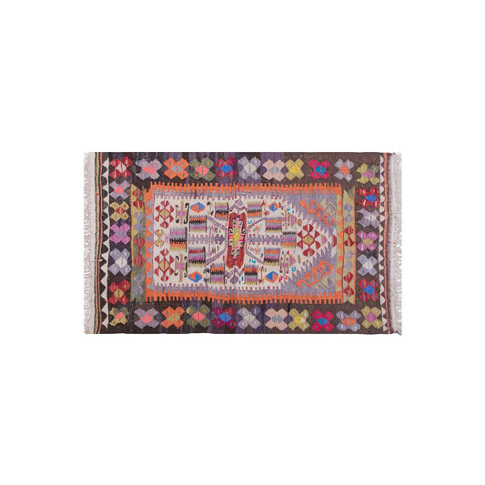 Vintage Turkish Rug, 3.11 x 2.6 ft, 120 x 77 cm