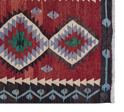 Vintage Turkish Rug, 3.11 x 2.8 ft Rug, 121 x 82 cm