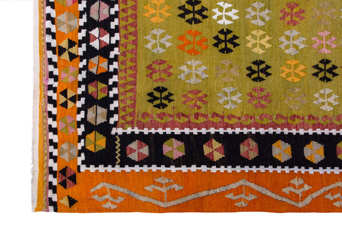 Vintage Turkish Rug, 3.11 x 5.1 ft Rug, 120 x 157 cm