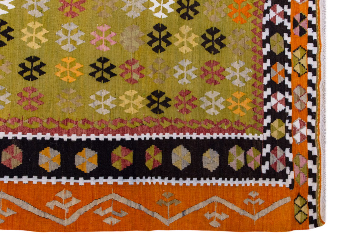 Vintage Turkish Rug, 3.11 x 5.1 ft Rug, 120 x 157 cm