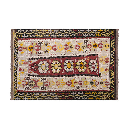 Vintage Turkish Rug, 3.11 x 5.3 ft Rug, 121 x 161 cm