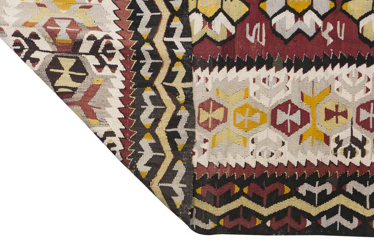 Vintage Turkish Rug, 3.11 x 5.3 ft Rug, 121 x 161 cm
