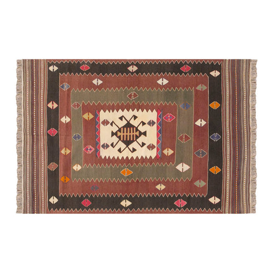 Vintage Turkish Rug, 3.11 x 5.6 ft Rug, 121 x 170 cm