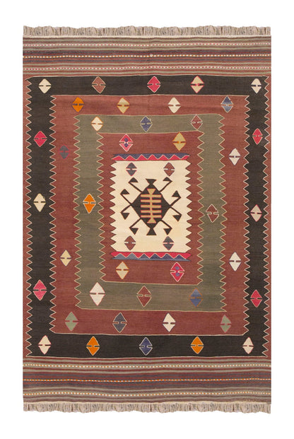 Vintage Turkish Rug, 3.11 x 5.6 ft Rug, 121 x 170 cm