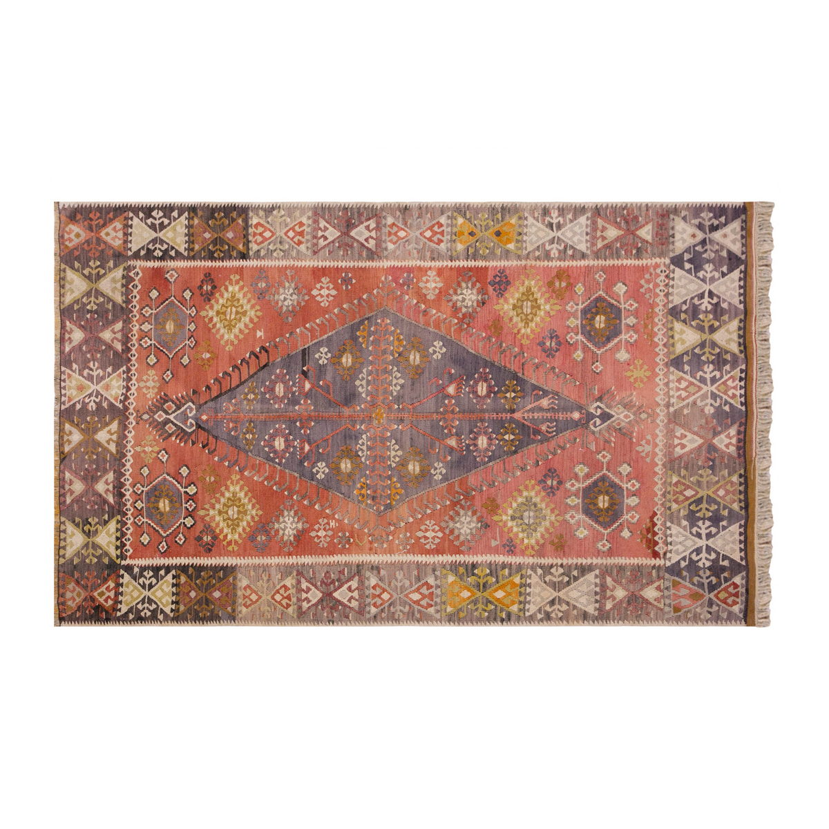 Vintage Turkish Rug, 3.11 x 5.7 ft Rug, 120 x 172 cm