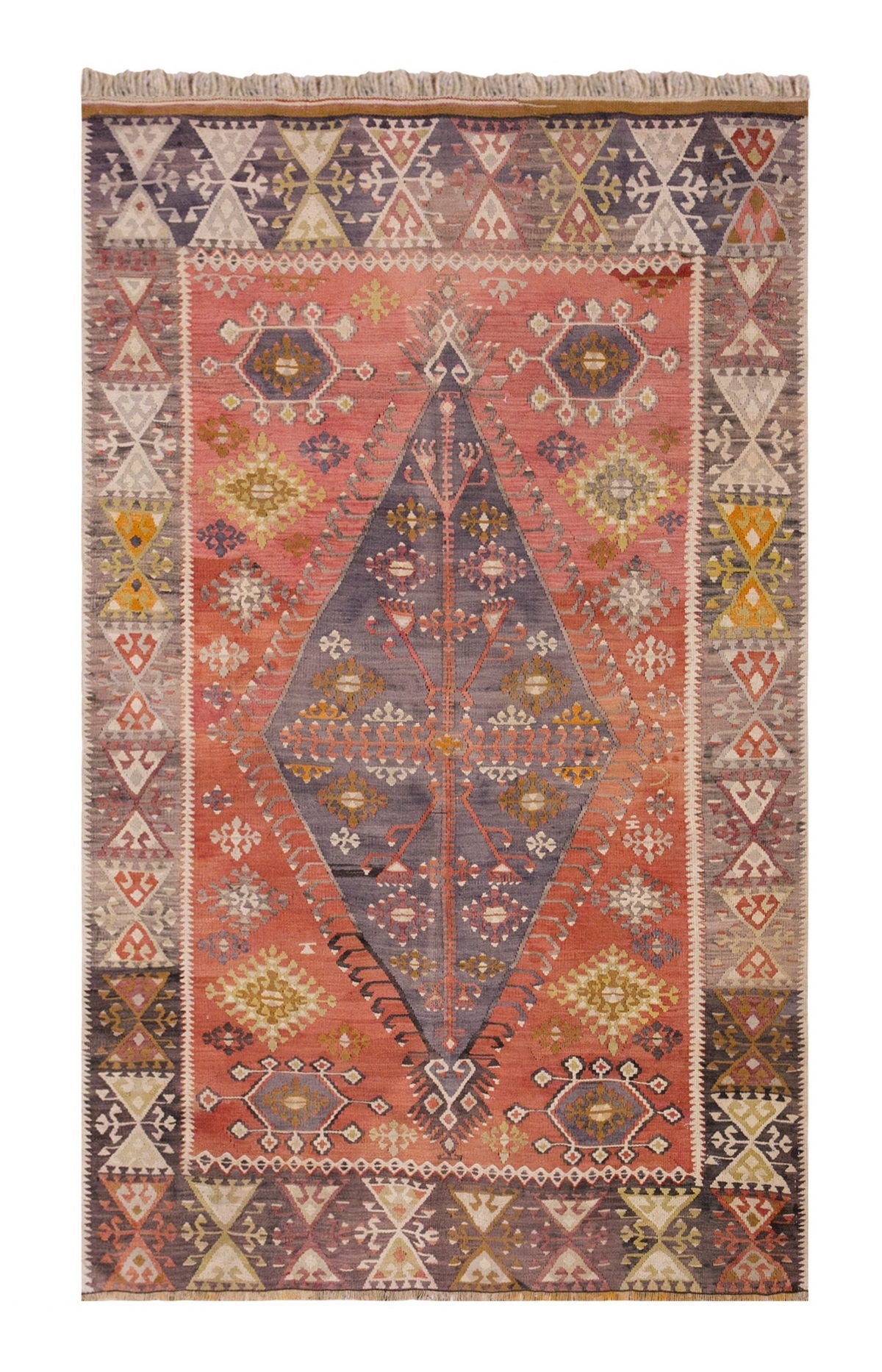 Vintage Turkish Rug, 3.11 x 5.7 ft Rug, 120 x 172 cm