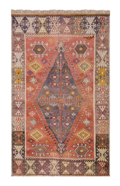 Vintage Turkish Rug, 3.11 x 5.7 ft Rug, 120 x 172 cm