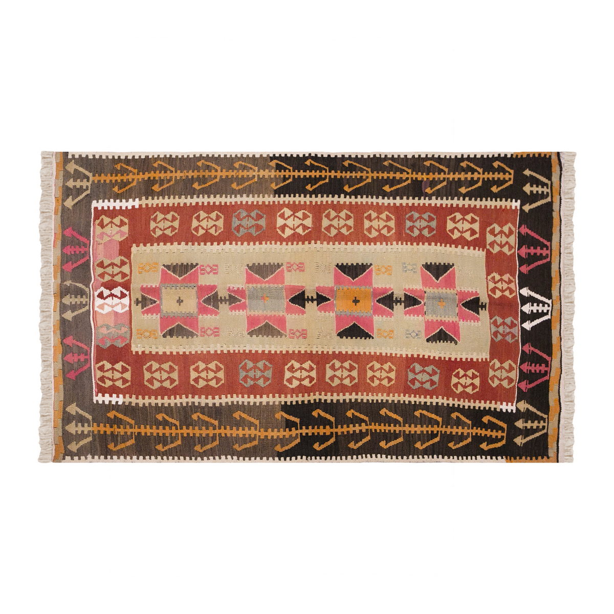 Vintage Turkish Rug, 3.11 x 5.7 ft Rug, Vintage Rug, 120 x 171 cm