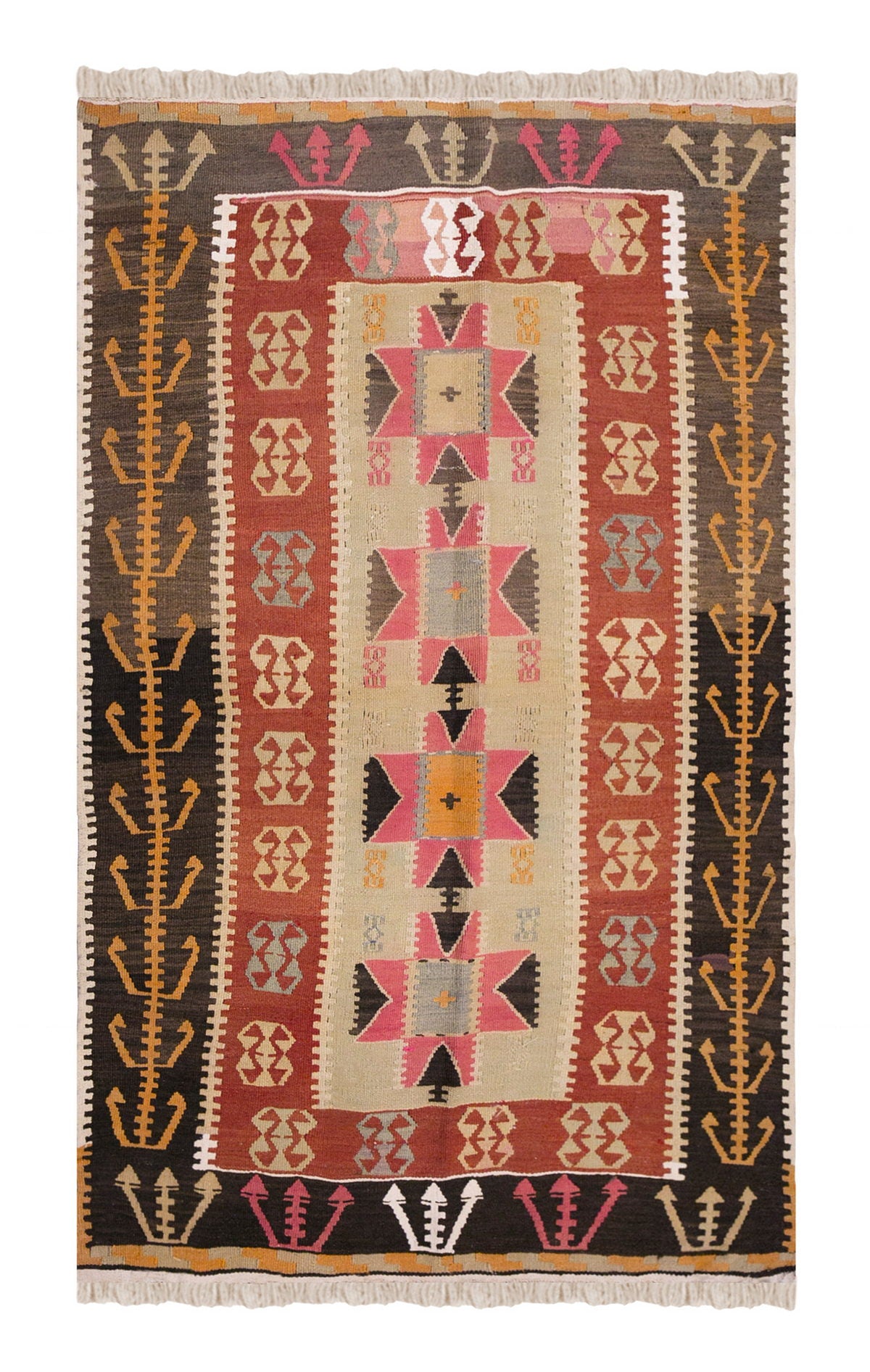 Vintage Turkish Rug, 3.11 x 5.7 ft Rug, Vintage Rug, 120 x 171 cm