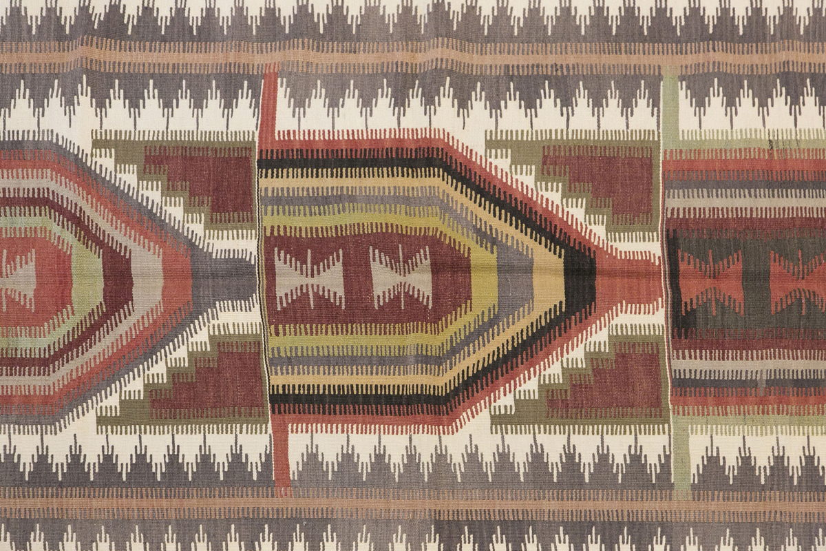 Vintage Turkish Rug, 3.11 x 6.1 ft Rug, 120 x 186 cm