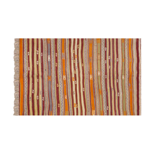 Vintage Turkish Rug, 3.11 x 6.1 ft Rug, 120 x 187 cm