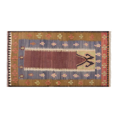 Vintage Turkish Rug, 3.11 x 6.10 ft, 120 x 210 cm