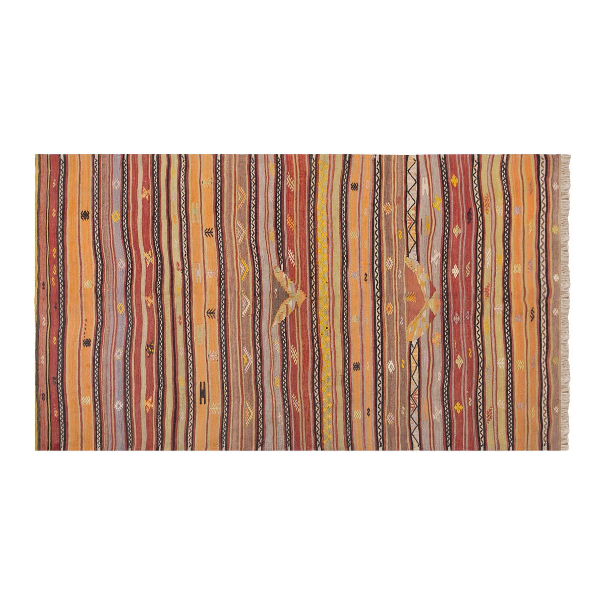 Vintage Turkish Rug, 3.11 x 6.8 ft, 120 x 204 cm