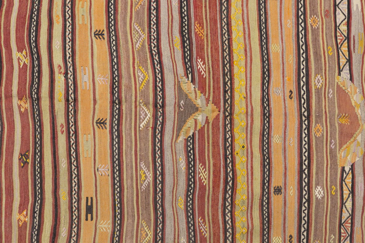 Vintage Turkish Rug, 3.11 x 6.8 ft, 120 x 204 cm