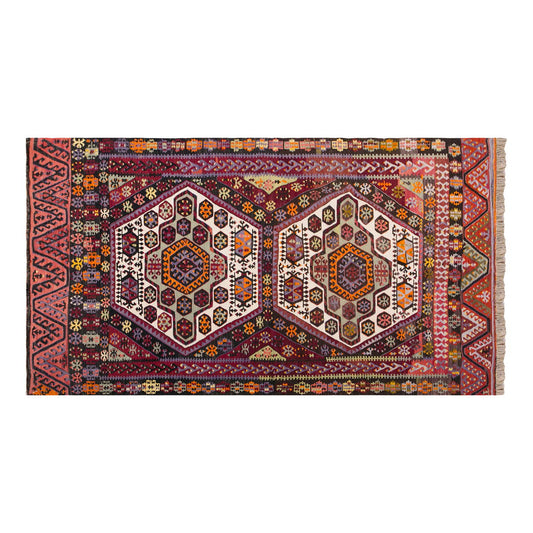 Vintage Turkish Rug, 3.11 x 7.2 ft, Vintage Rug, 121 x 220 cm