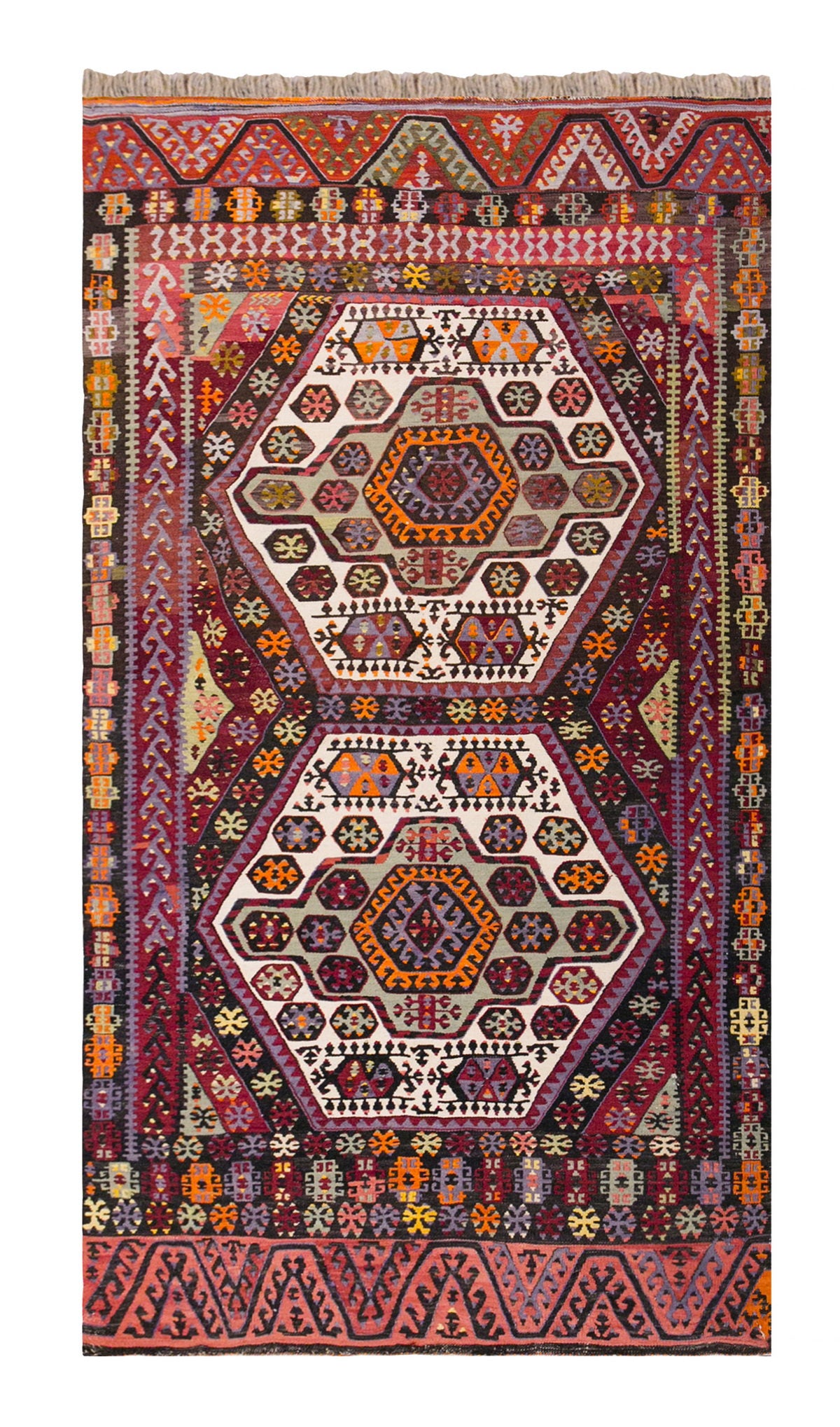 Vintage Turkish Rug, 3.11 x 7.2 ft, Vintage Rug, 121 x 220 cm