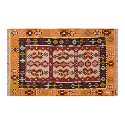 Vintage Turkish Rug, 3.2 x 3.10 ft Rug, 97 x 117 cm