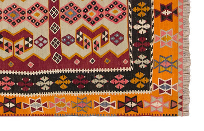 Vintage Turkish Rug, 3.2 x 3.10 ft Rug, 97 x 117 cm