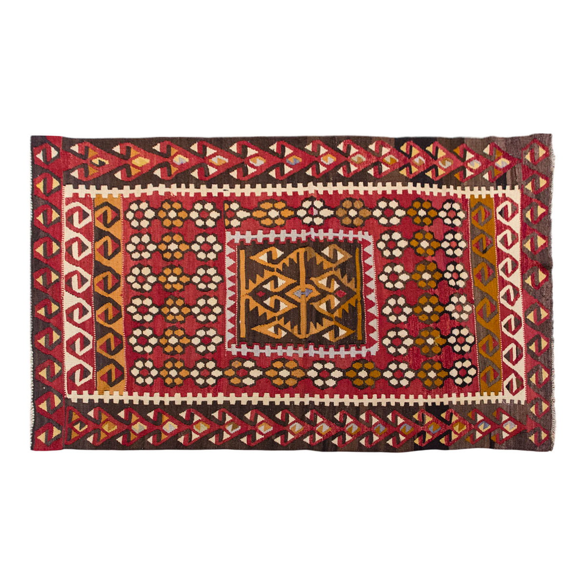 Vintage Turkish Rug, 3.2 x 4.11 ft, 97 x 150 cm