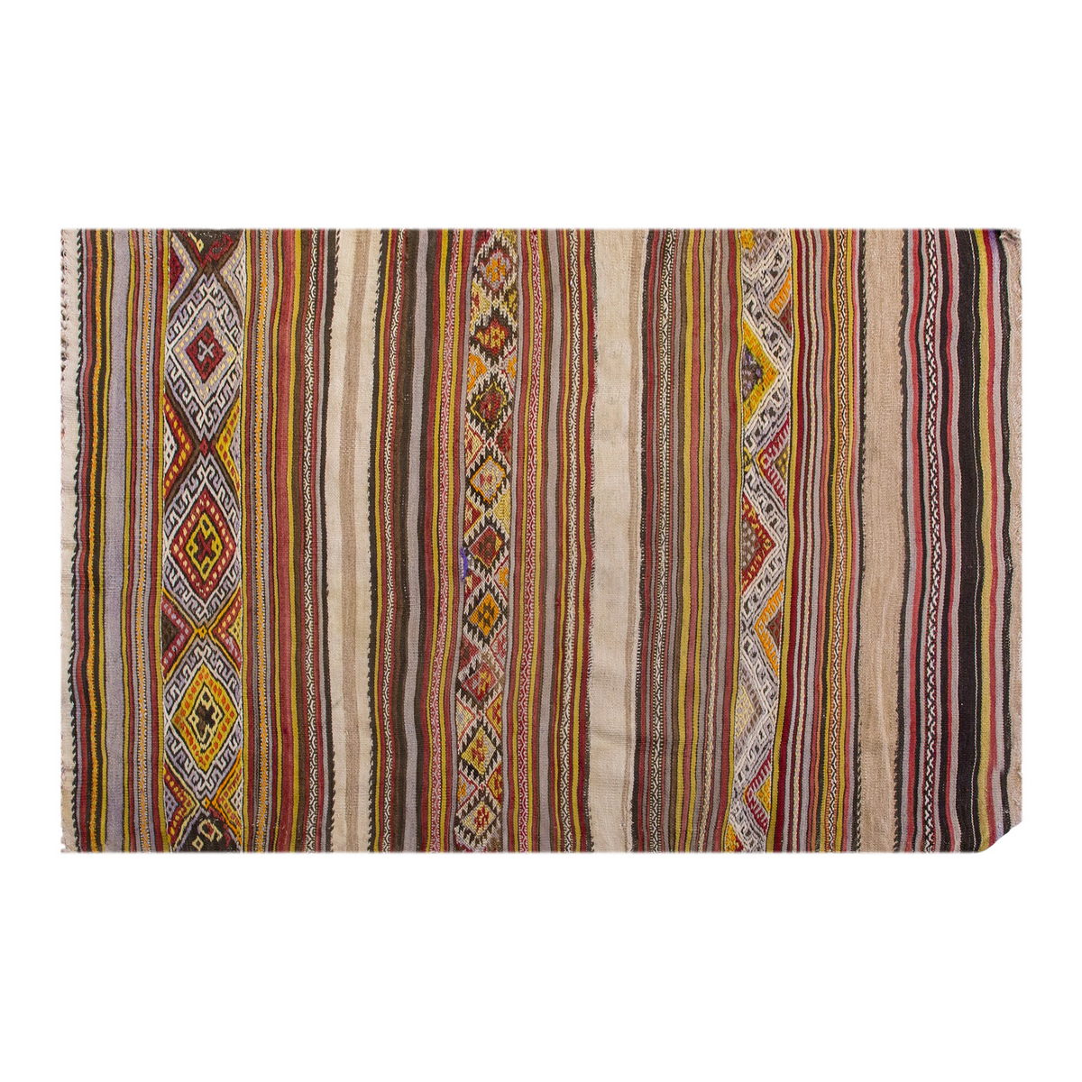 Vintage Turkish Rug, 3.2 x 5.3 ft Rug, 98 x 162 cm