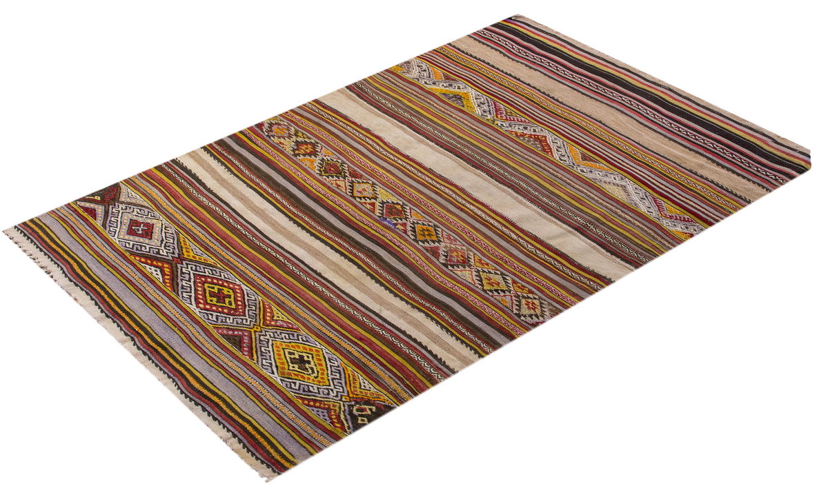 Vintage Turkish Rug, 3.2 x 5.3 ft Rug, 98 x 162 cm