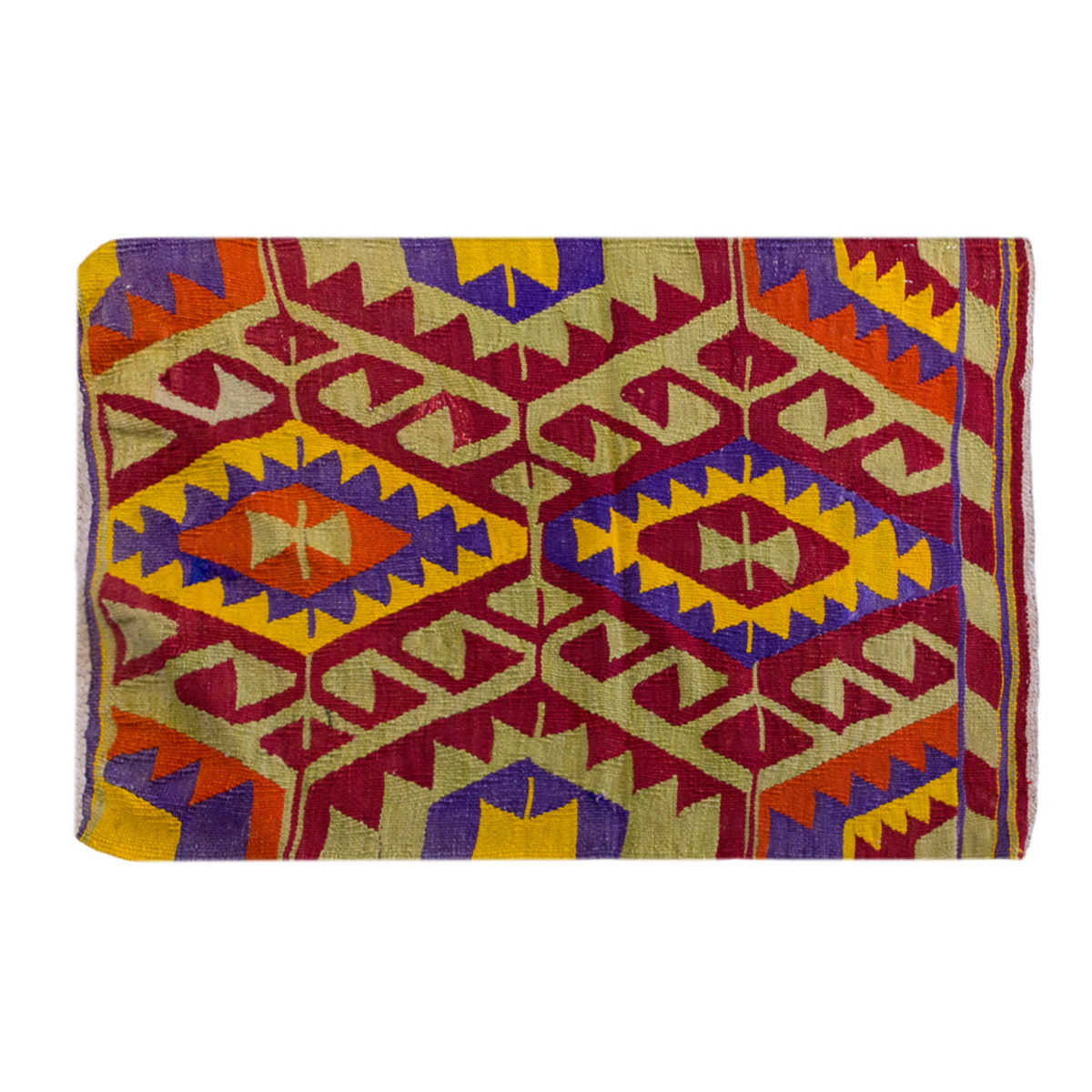 Vintage Turkish Rug, 3.3 x 2.3 ft Rug, 100 x 71 cm