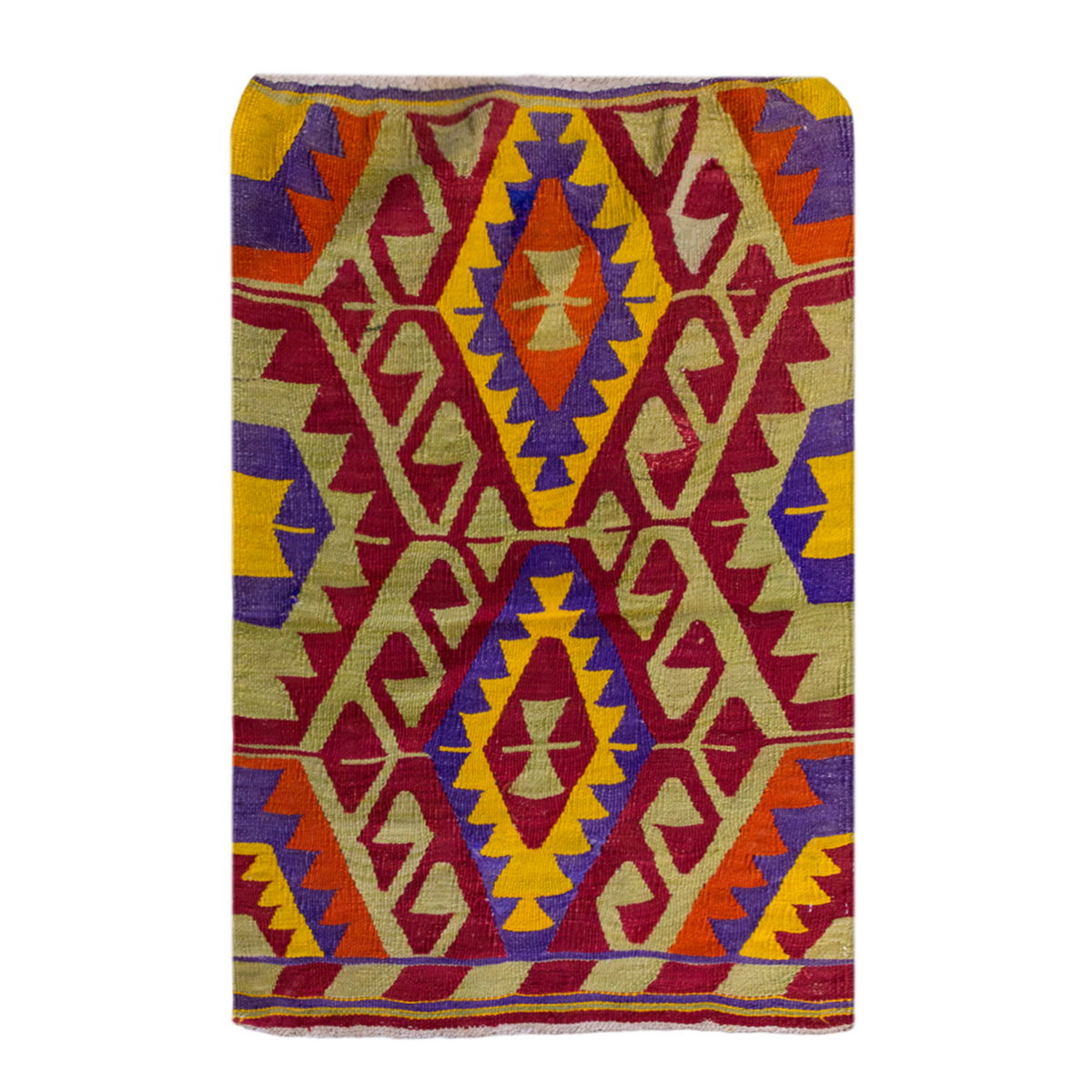 Vintage Turkish Rug, 3.3 x 2.3 ft Rug, 100 x 71 cm