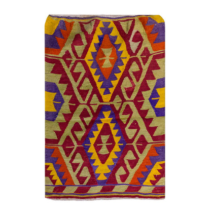 Vintage Turkish Rug, 3.3 x 2.3 ft Rug, 100 x 71 cm