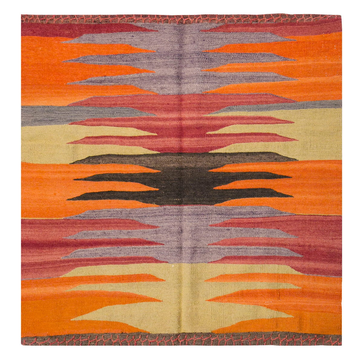 Vintage Turkish Rug, 3.3 x 3.3 ft, 101 x 101 cm