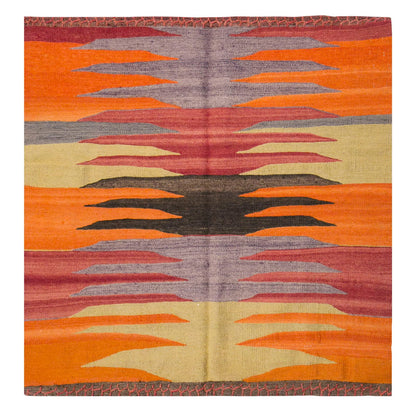 Vintage Turkish Rug, 3.3 x 3.3 ft, 101 x 101 cm