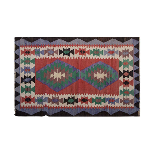 Vintage Turkish Rug, 3.3 x 4.11 ft Rug, 100 x 150 cm