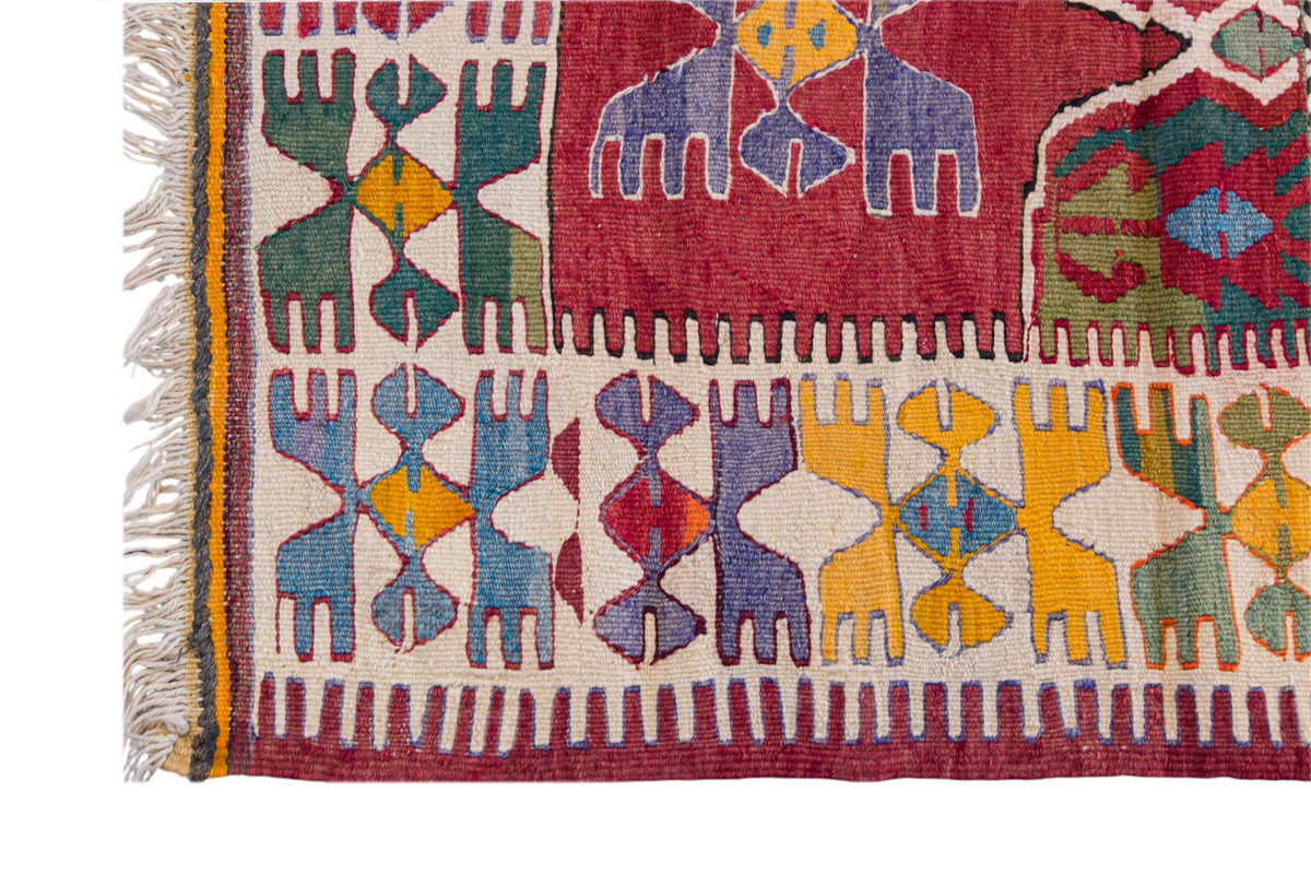 Vintage Turkish Rug, 3.3 x 4.3 ft Rug, 100 x 130 cm