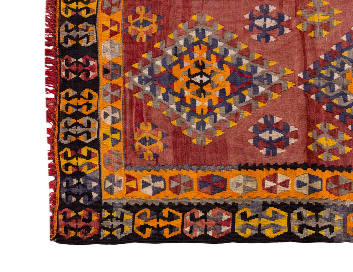 Vintage Turkish Rug, 3.3 x 4.7 ft, 100 x 140 cm