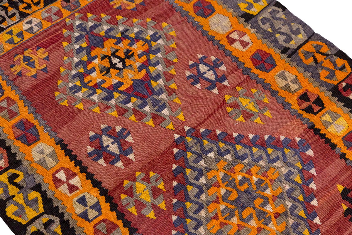 Vintage Turkish Rug, 3.3 x 4.7 ft, 100 x 140 cm
