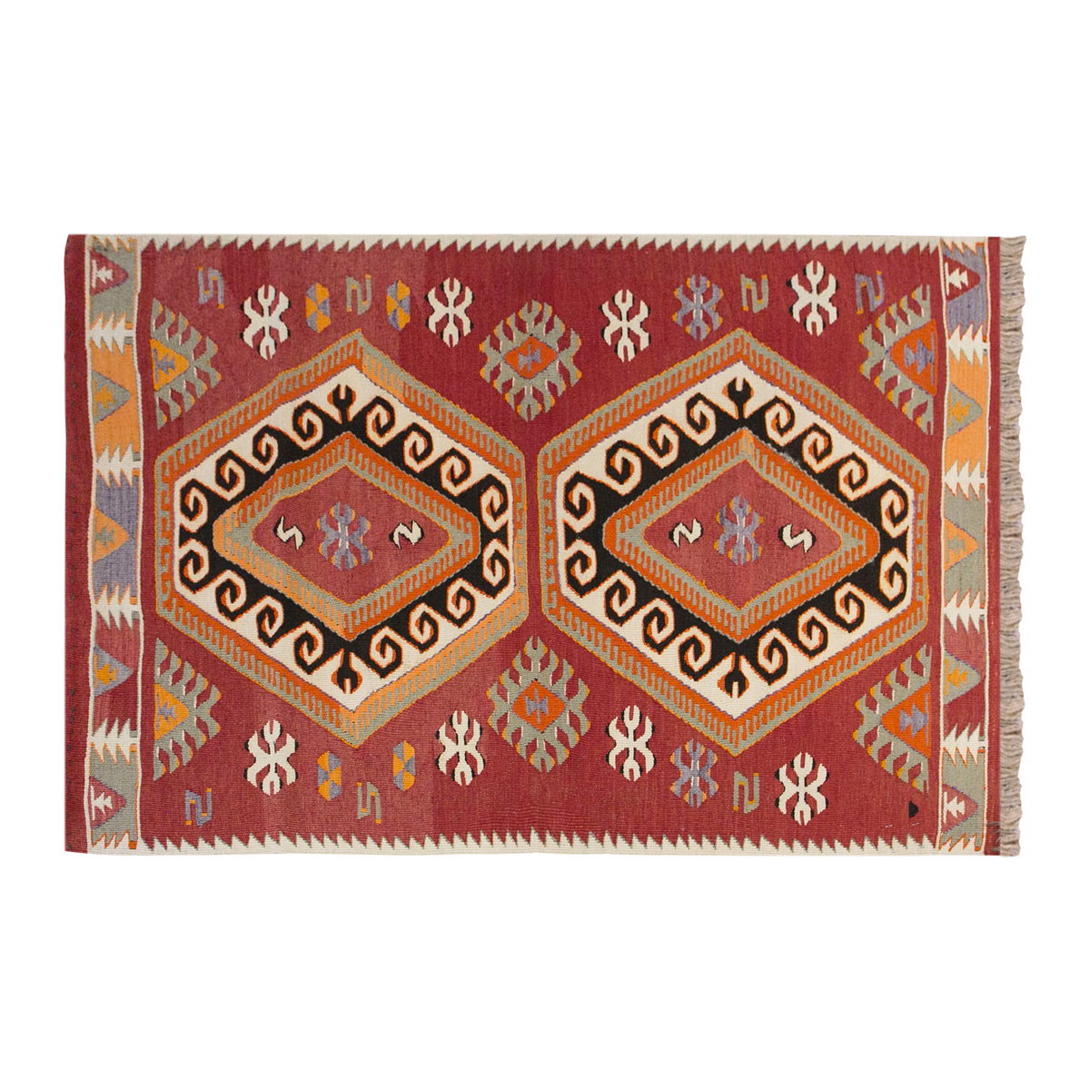 Vintage Turkish Rug, 3.3 x 4.8 ft Rug, 100 x 144 cm