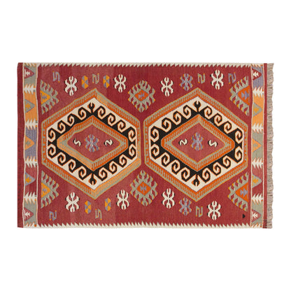 Vintage Turkish Rug, 3.3 x 4.8 ft Rug, 100 x 144 cm