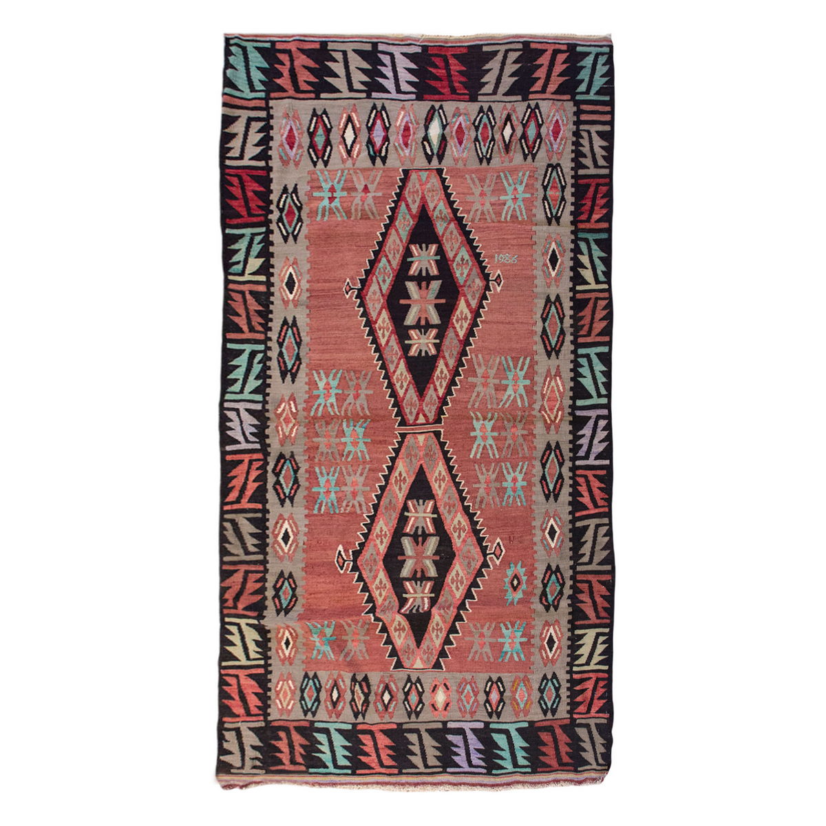 Vintage Turkish Rug, 3.3 x 5.11 ft Rug, 101 x 181 cm