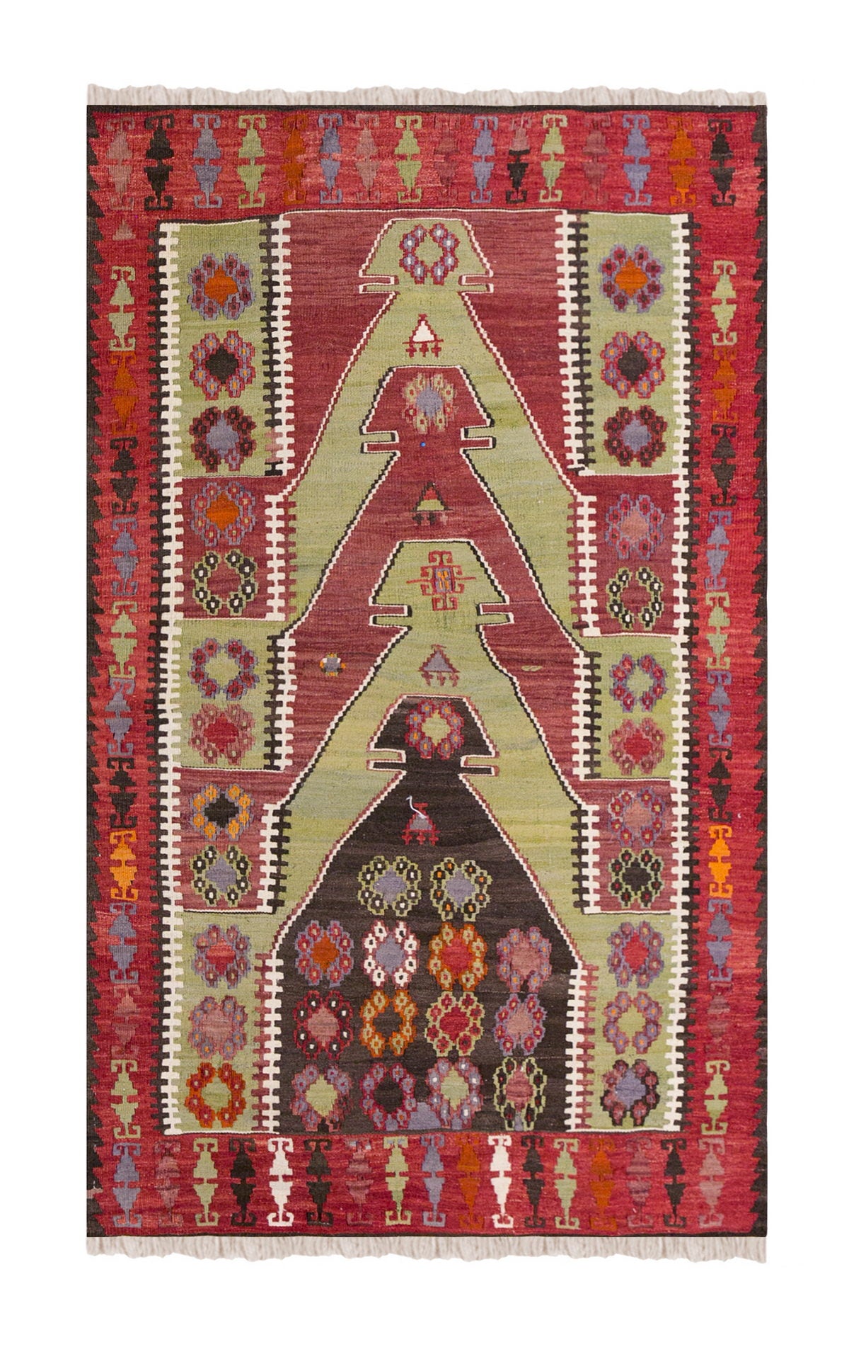 Vintage Turkish Rug, 3.3 x 5.2 ft, 100 x 158 cm