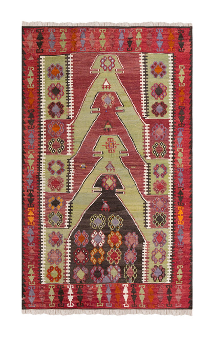 Vintage Turkish Rug, 3.3 x 5.2 ft, 100 x 158 cm