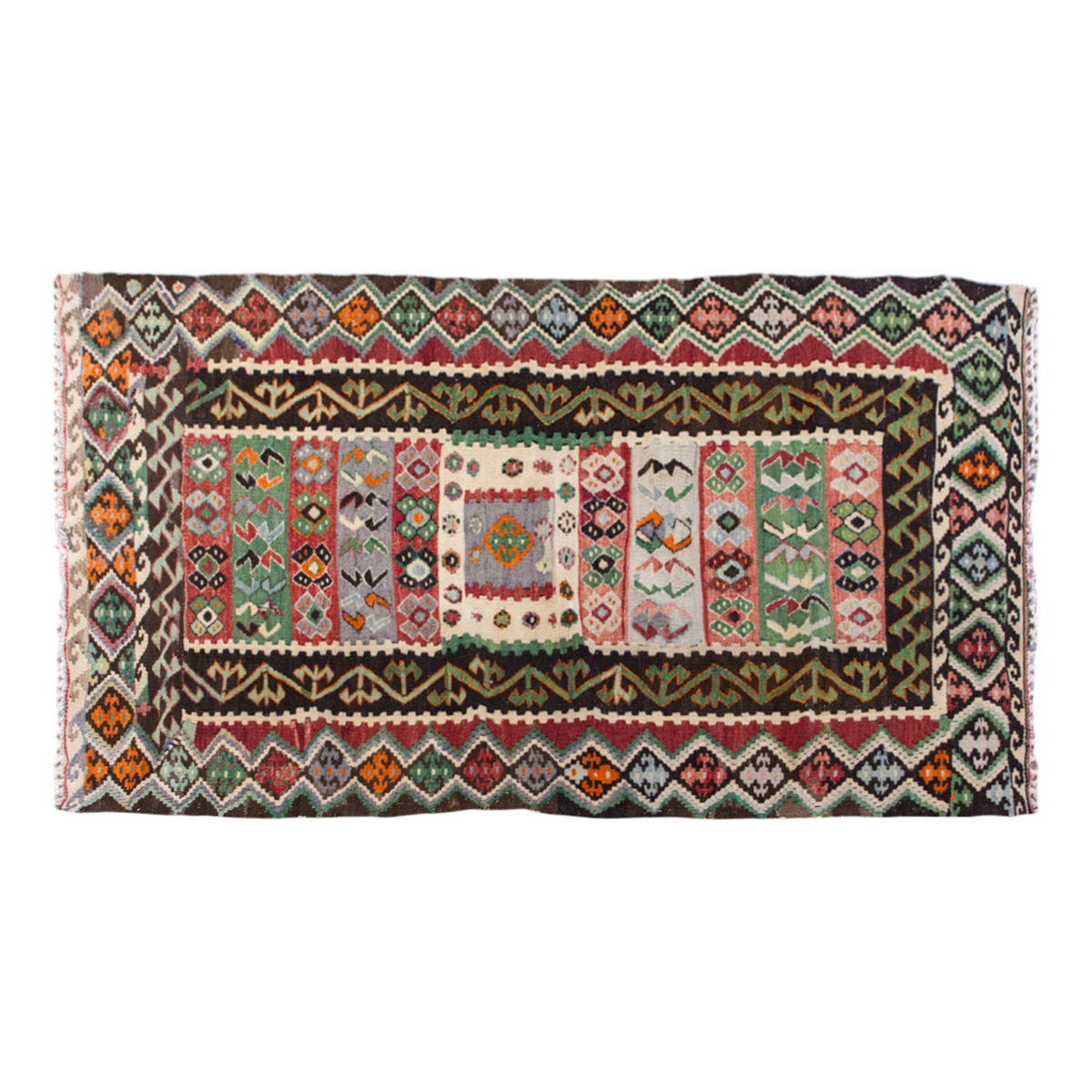 Vintage Turkish Rug, 3.3 x 5.4 ft, 100 x 164 cm