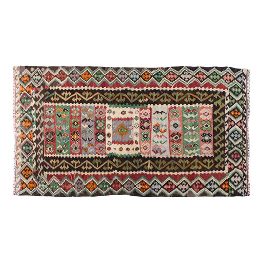 Vintage Turkish Rug, 3.3 x 5.4 ft, 100 x 164 cm