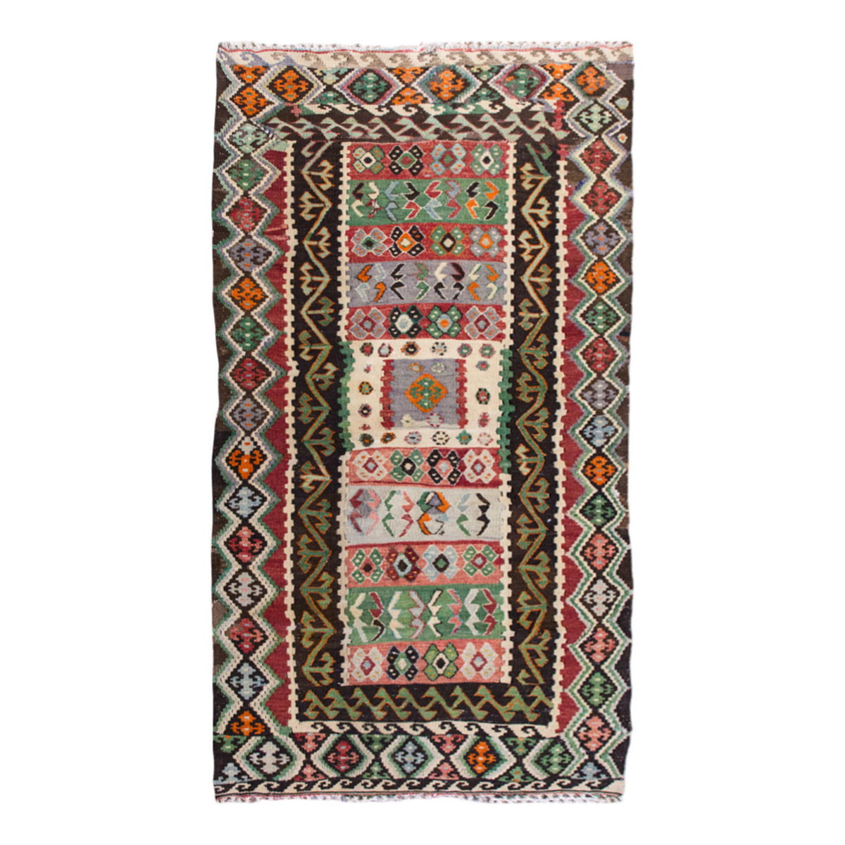 Vintage Turkish Rug, 3.3 x 5.4 ft, 100 x 164 cm